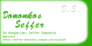 domonkos seffer business card